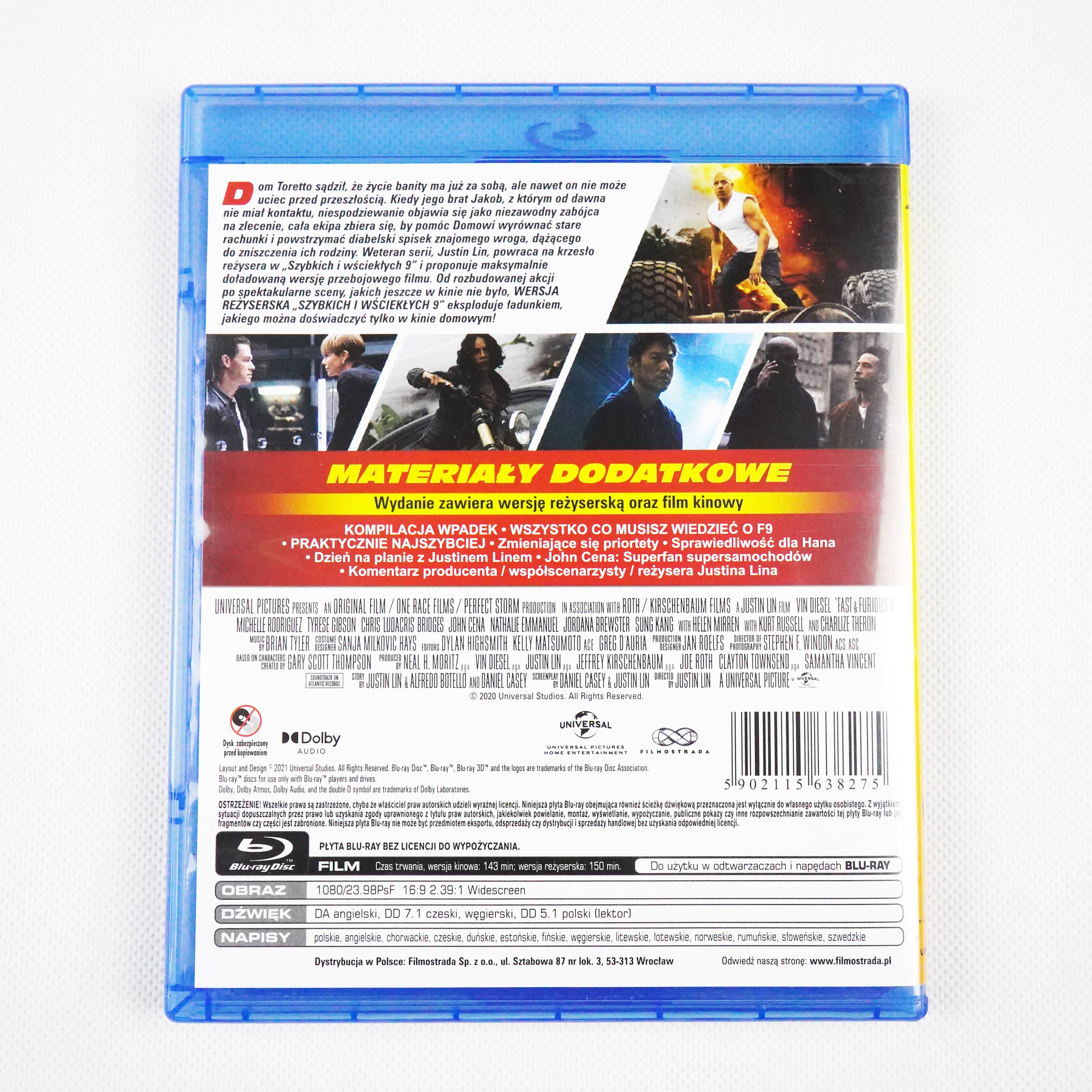 szybcy i wsciekli 9 wydanie Blu-ray okladka tył