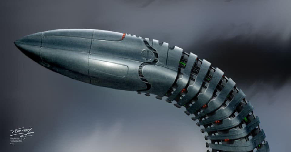 Black Cat i doktor Octopus na grafikach koncepcyjnych z filmu „Spider-Man 2”