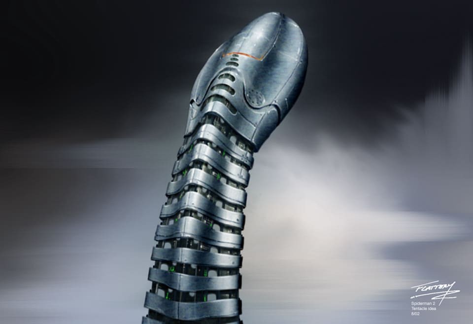 Black Cat i doktor Octopus na grafikach koncepcyjnych z filmu „Spider-Man 2”