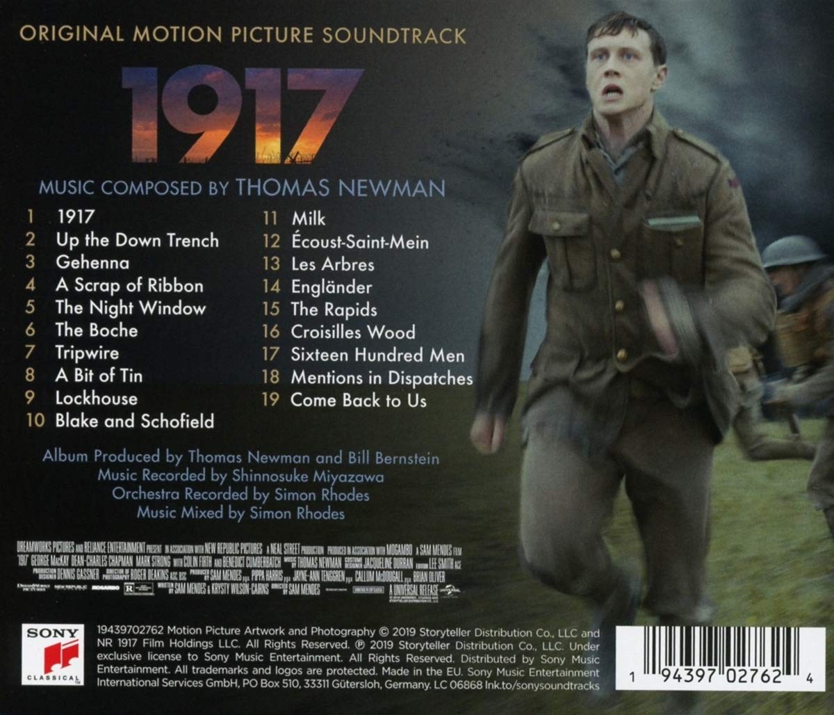 1917 - okładka soundtracku CD (tył)