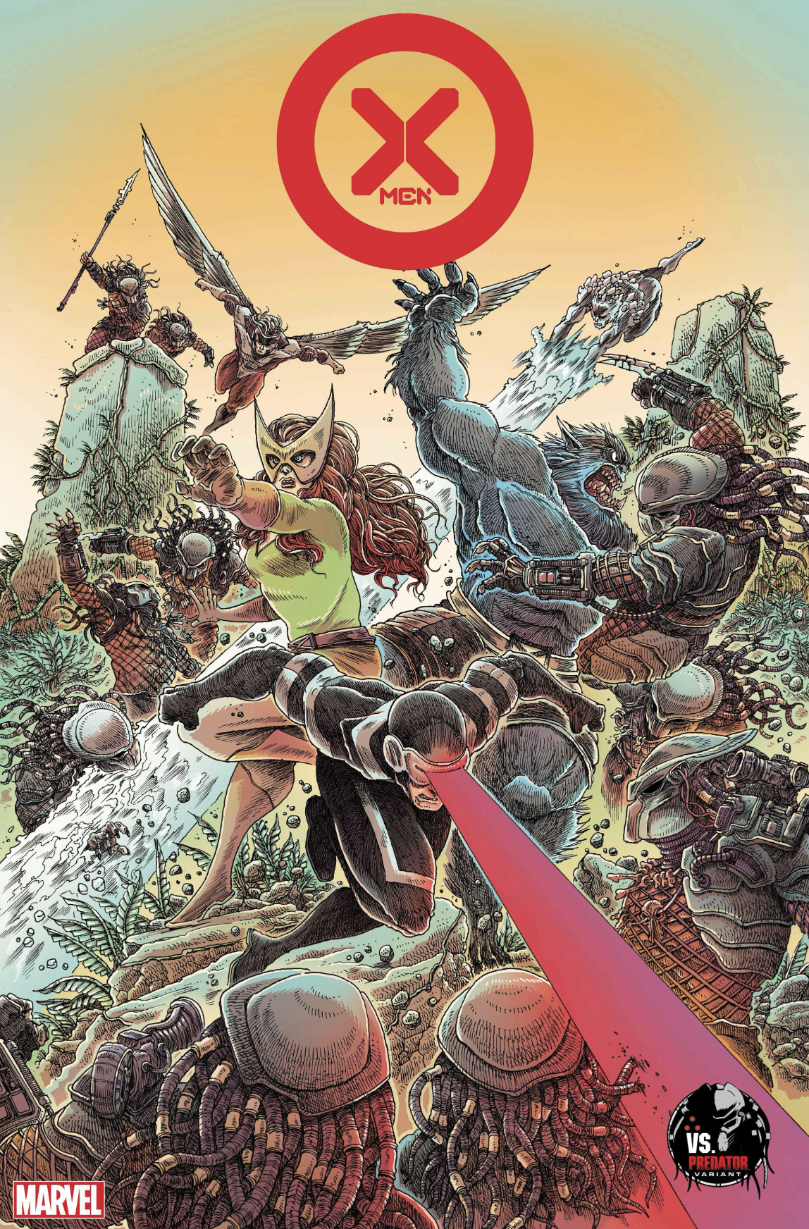 Okładka komiksu X-Men z Predatorem