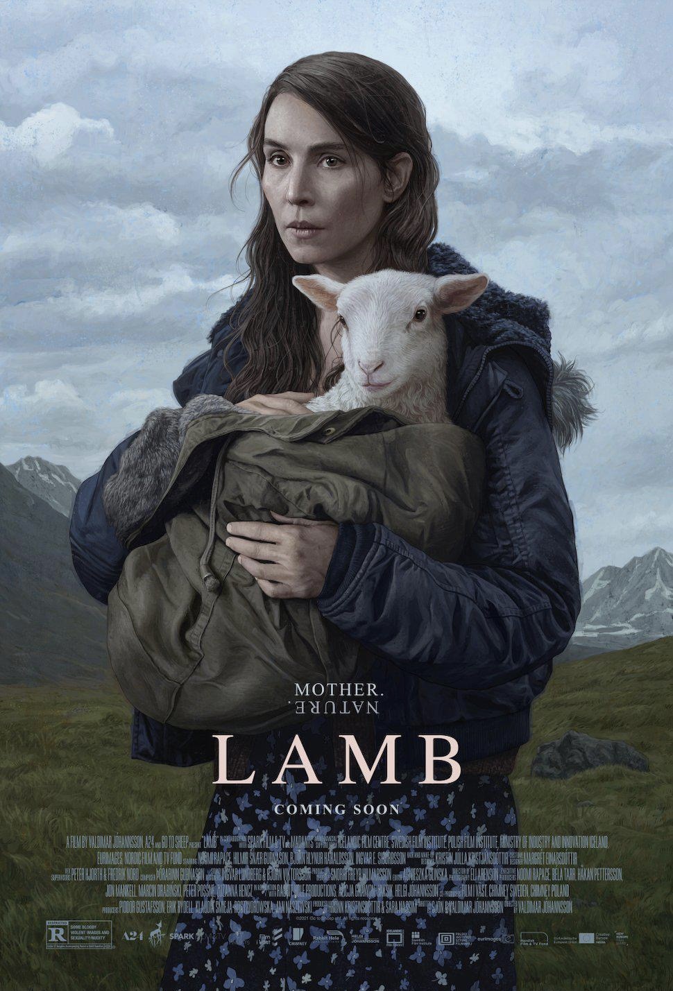 Noomi Rapace na plakacie filmu Lamb