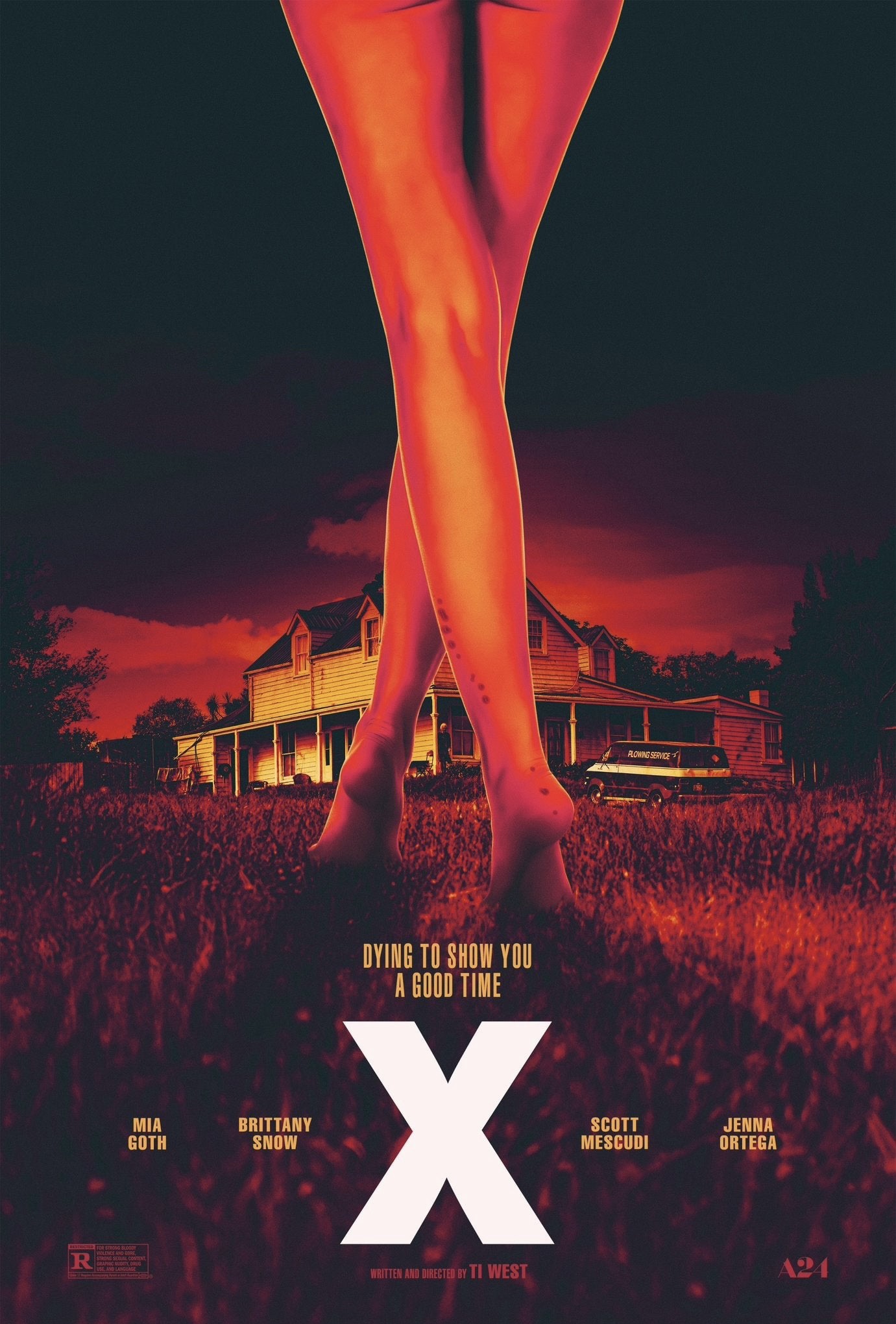 Plakat filmu X od studia A24