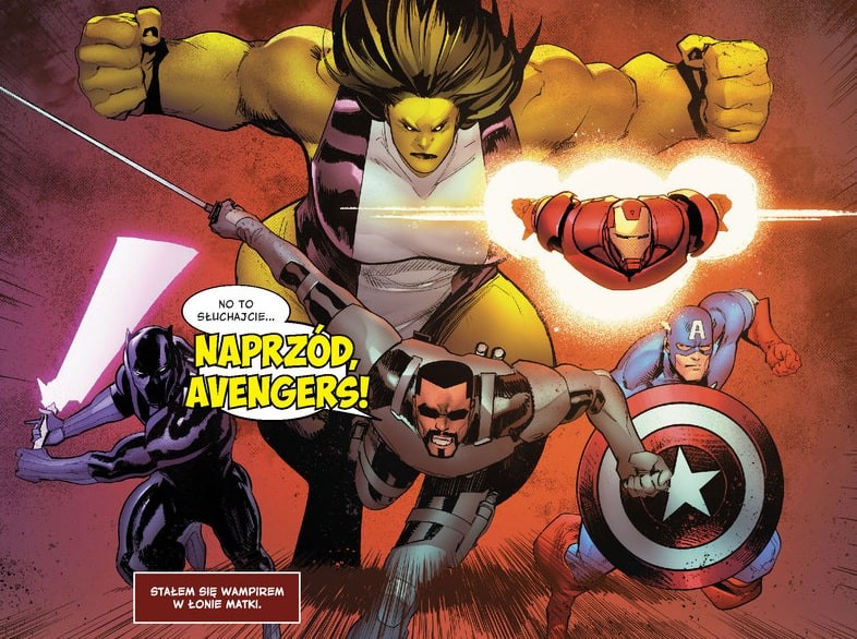 Avengerstom 3 Wojna wampirów plansza z komiksu