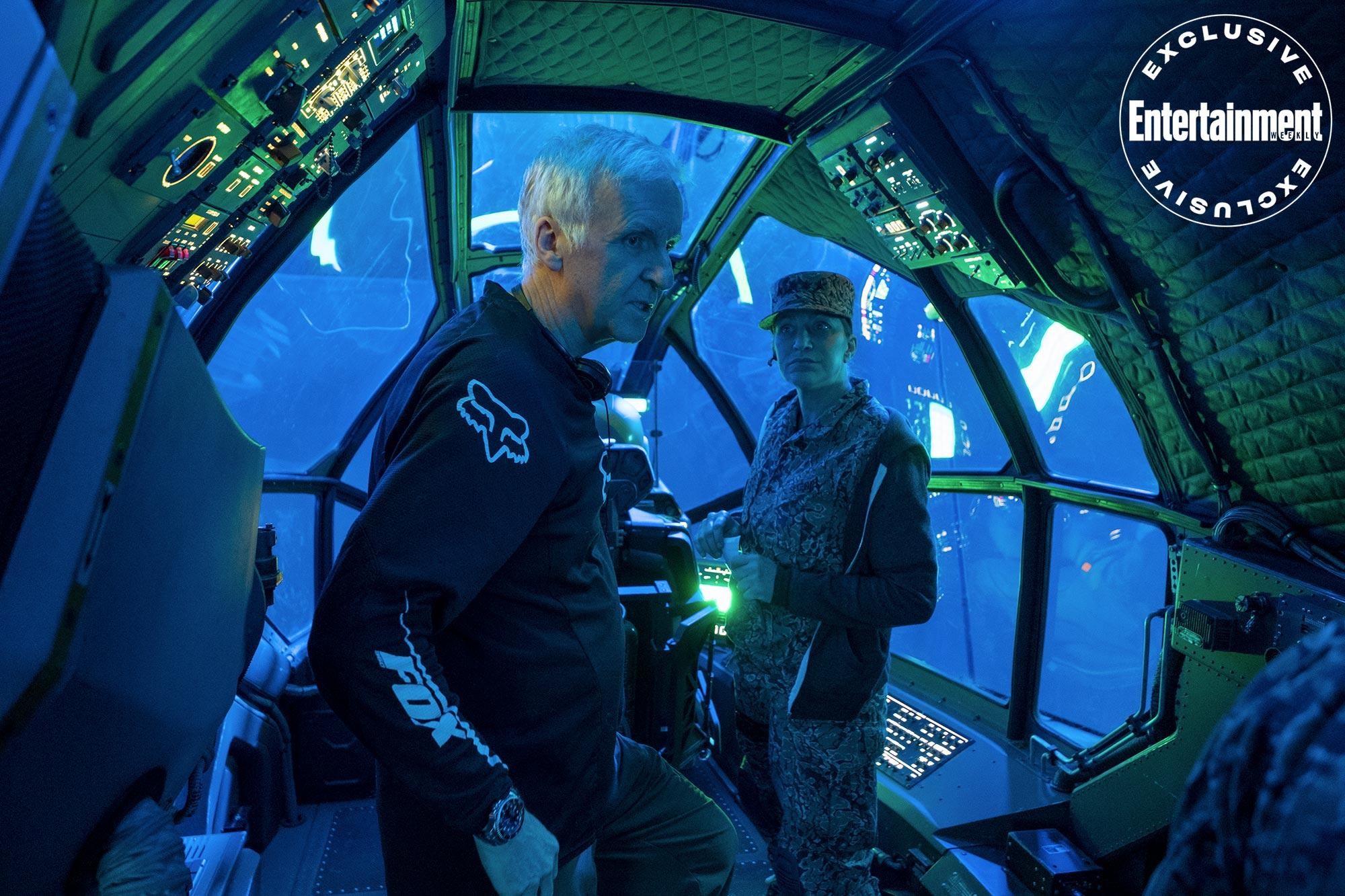 James Cameron na planie filmu Avatar 2