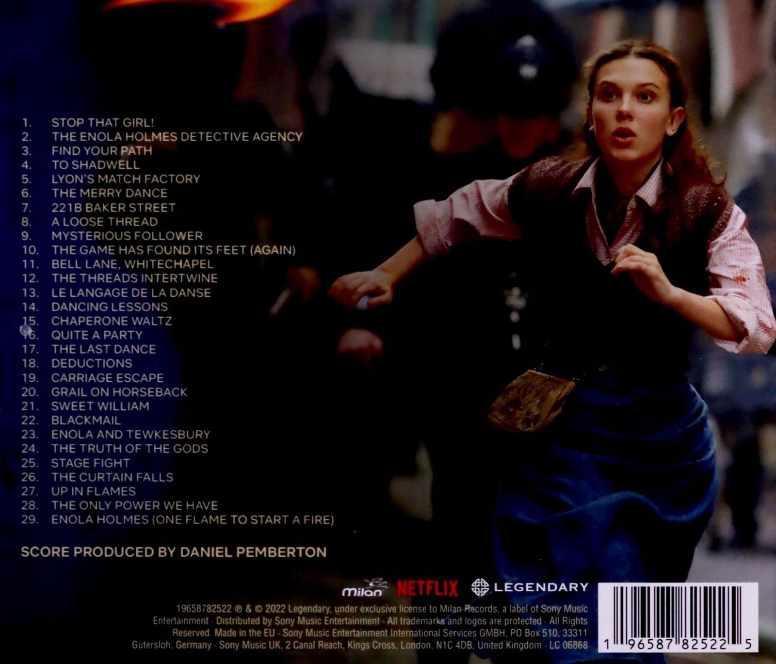 Enola Holmes 2 - okładka soundtracku CD (tył)