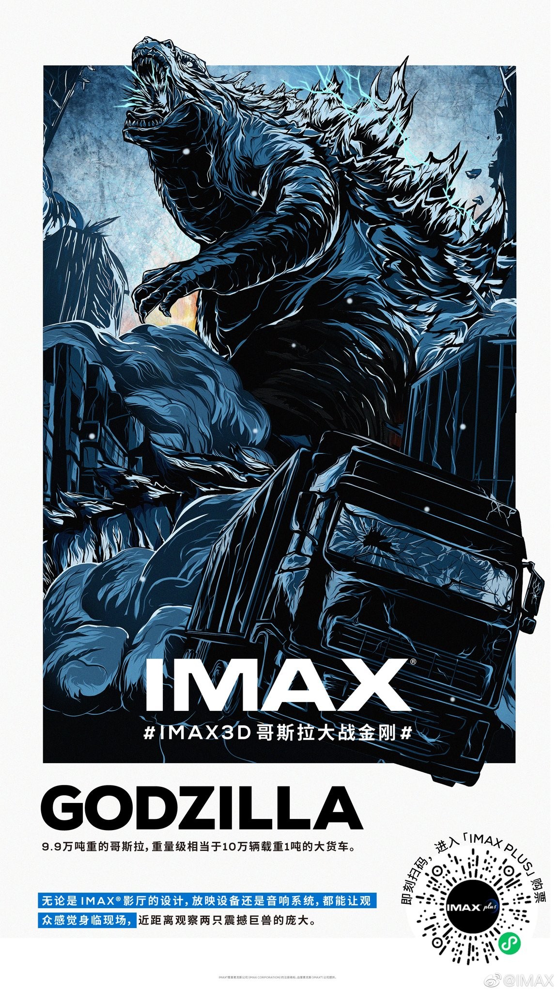 Klasyczne spojrzenie na Godzillę i Konga na nowych plakatach od IMAX