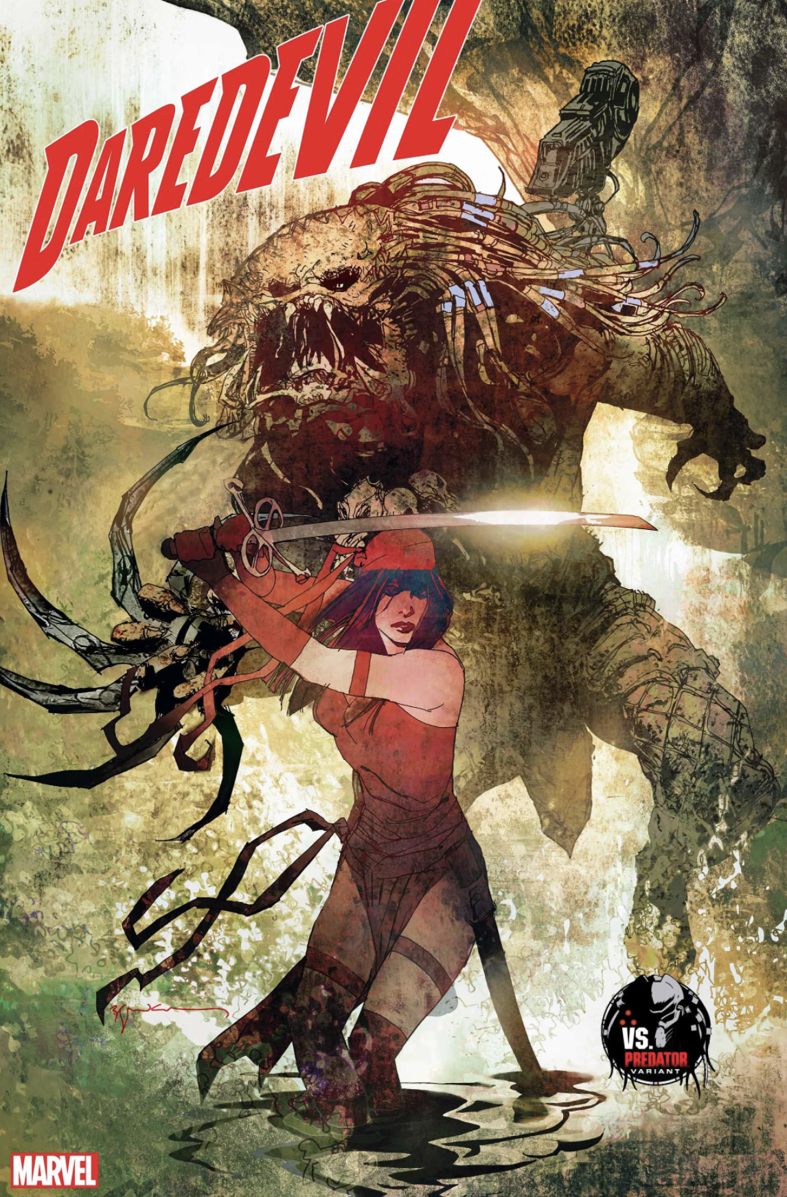 Okładka komiksu Daredevil z Predatorem