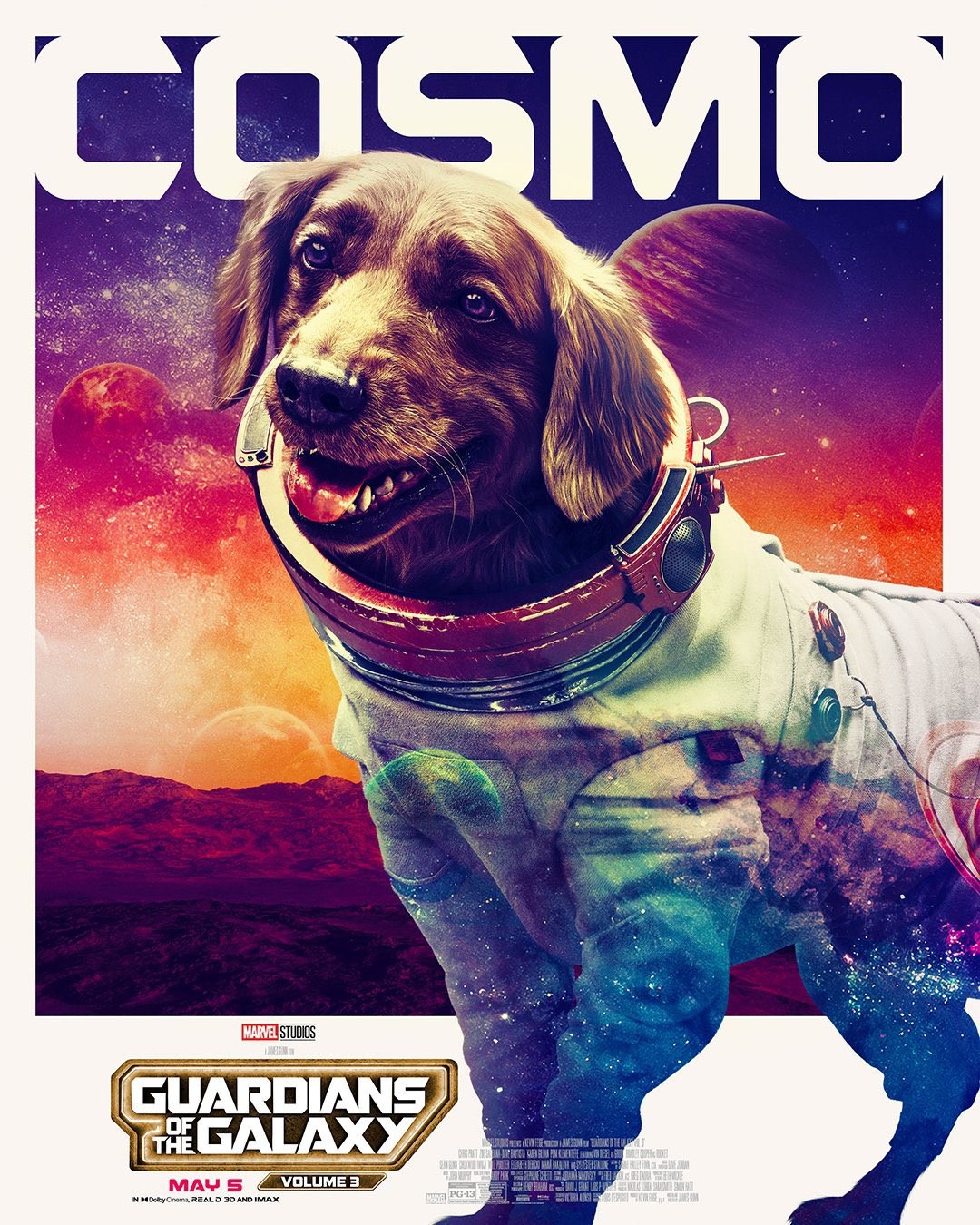 Pies Cocmo na plakacie filmu Strażnicy Galaktyki 3 dla Marvel.jpg.jpg