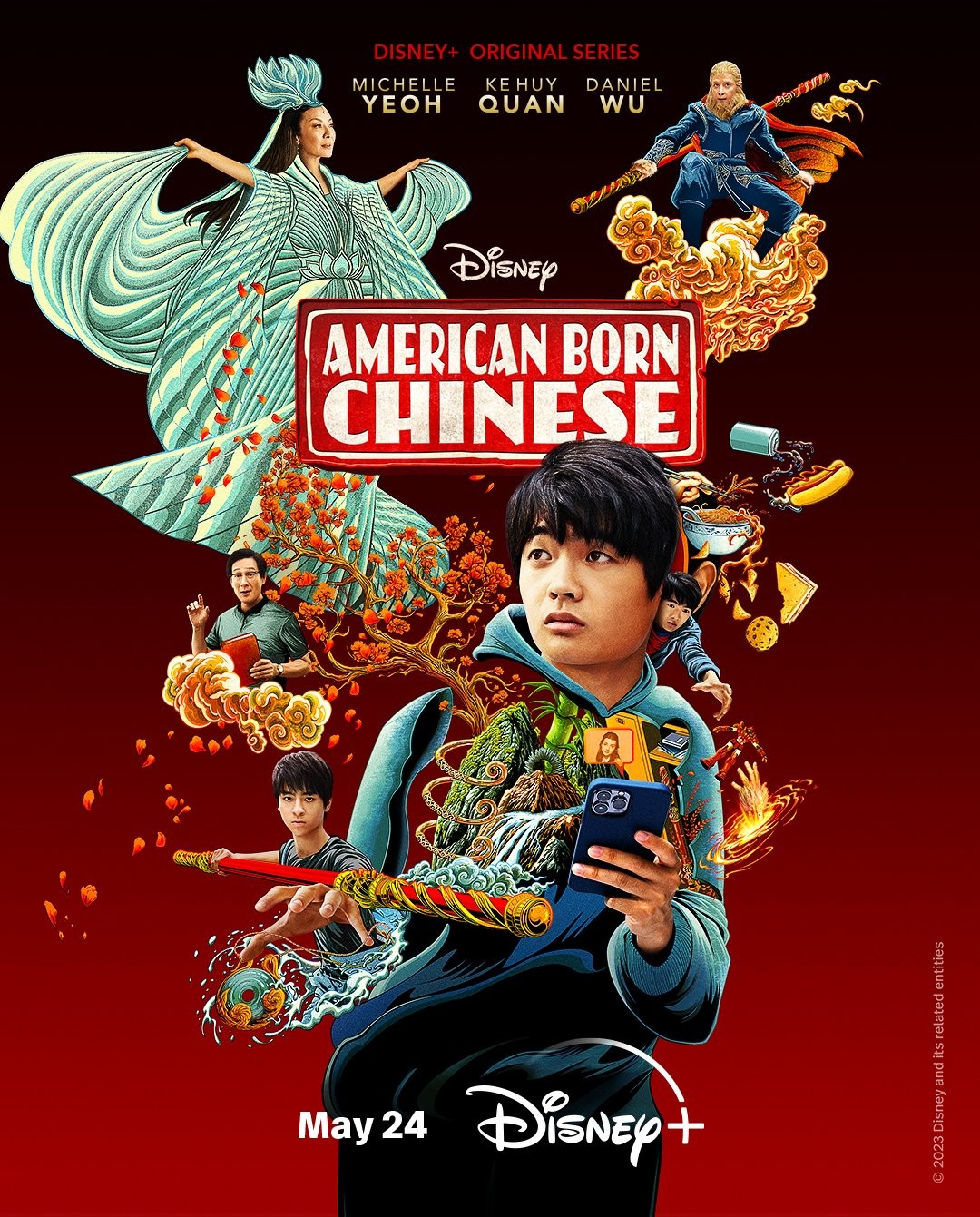 Ben Wang na plakacie serialu Urodzony w Ameryce dla Disney Plus.jpg