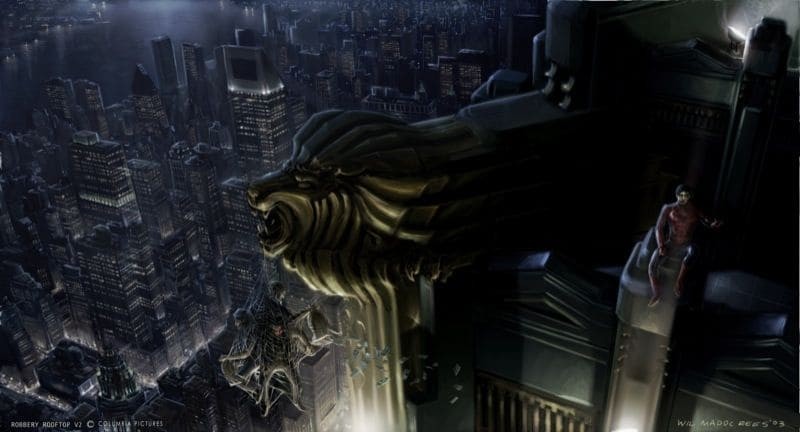 Black Cat i doktor Octopus na grafikach koncepcyjnych z filmu „Spider-Man 2”