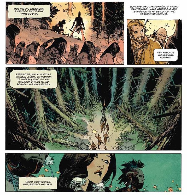 Indianie plansza z komiksu Lost in Time