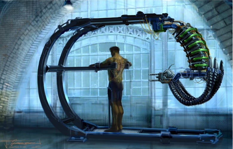 Black Cat i doktor Octopus na grafikach koncepcyjnych z filmu „Spider-Man 2”