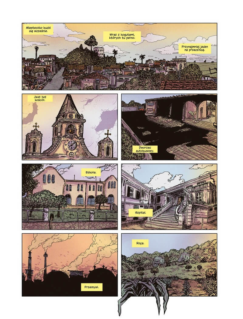 male miasteczko komiks plansza