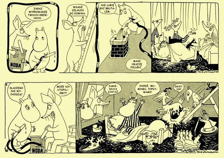 Plansza z komiksu „Muminki” tom 1