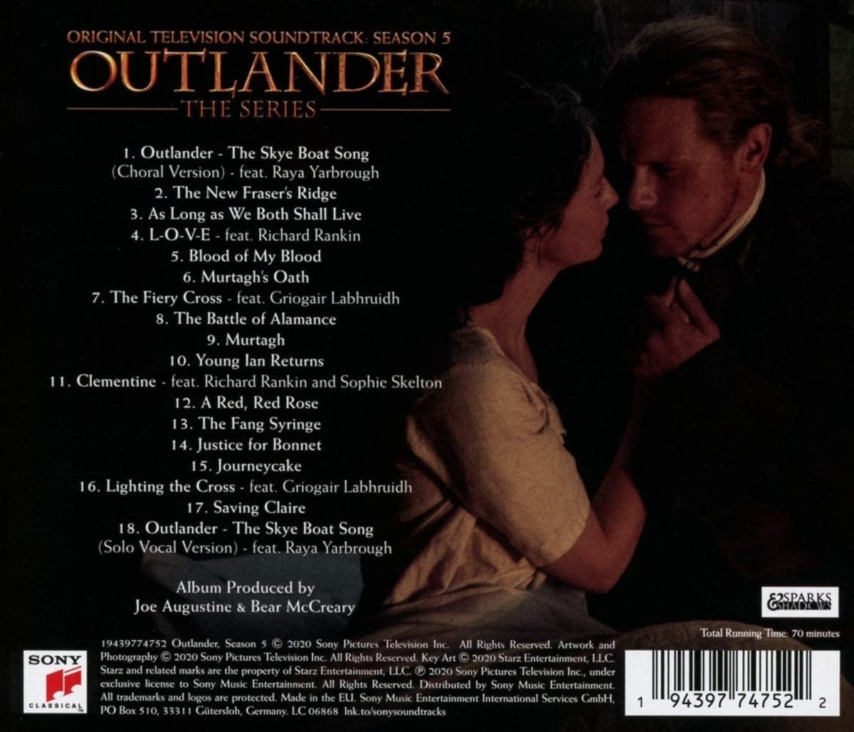 Outlander (Sezon 5) - okładka soundtracku CD (tył)