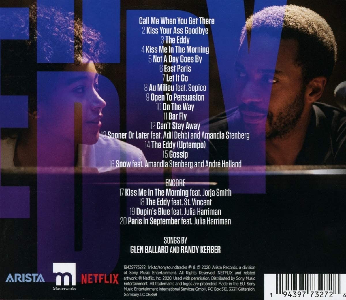 The Eddy - okładka soundtracku CD (tył)