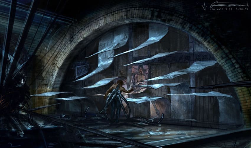 Black Cat i doktor Octopus na grafikach koncepcyjnych z filmu „Spider-Man 2”