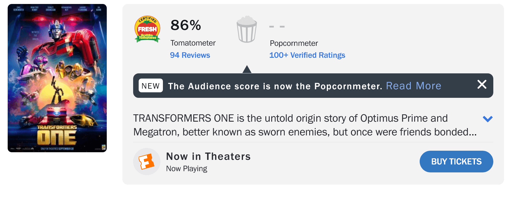 Transformers One opinie o filmie