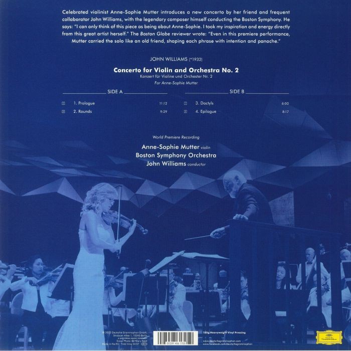 Violin Concerto No. 2 - wydanie LP (tył)