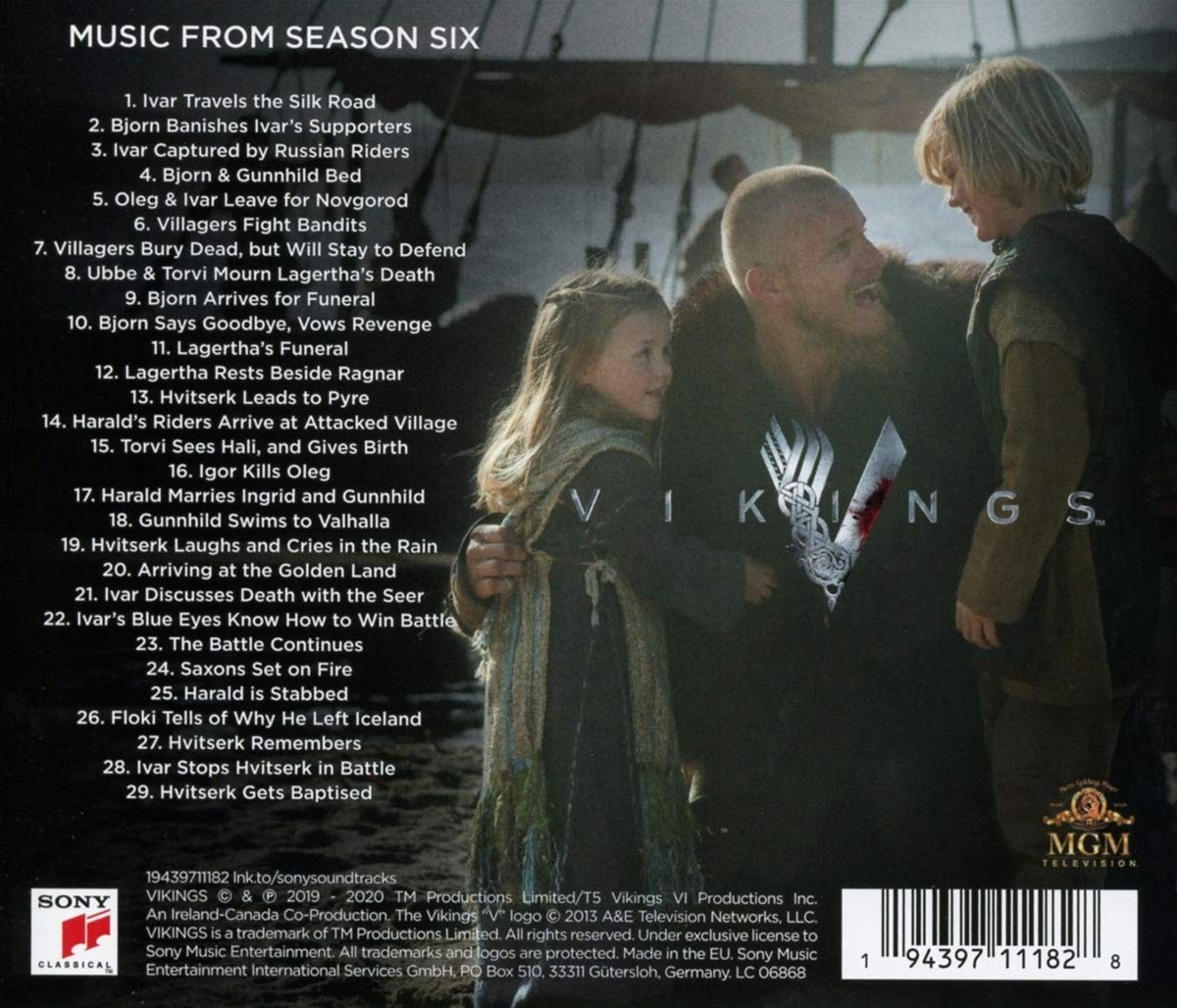 Vikings (sezon 6) - okładka soundtracku CD (tył)